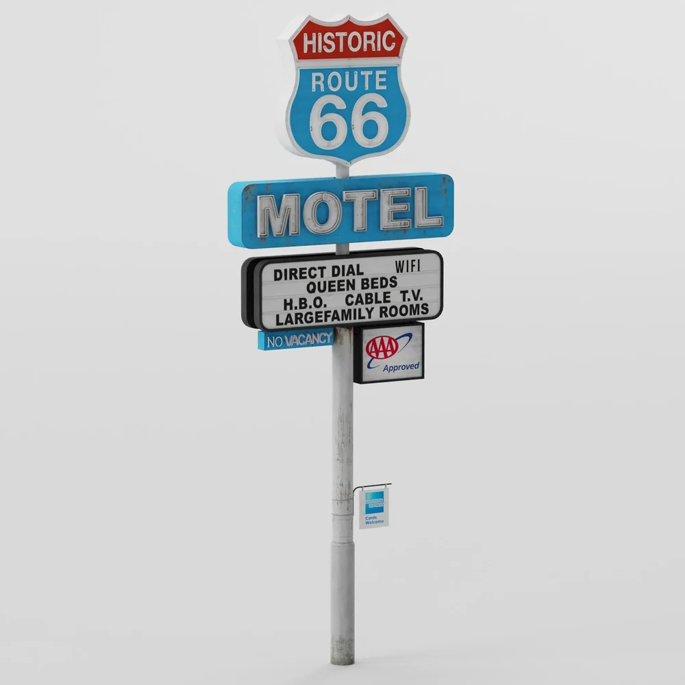 Route 66 Motel Sign