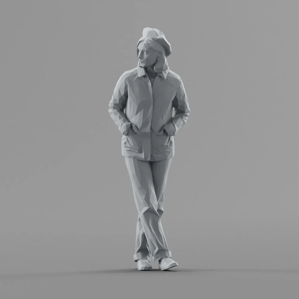 Lowpoly Female Standing