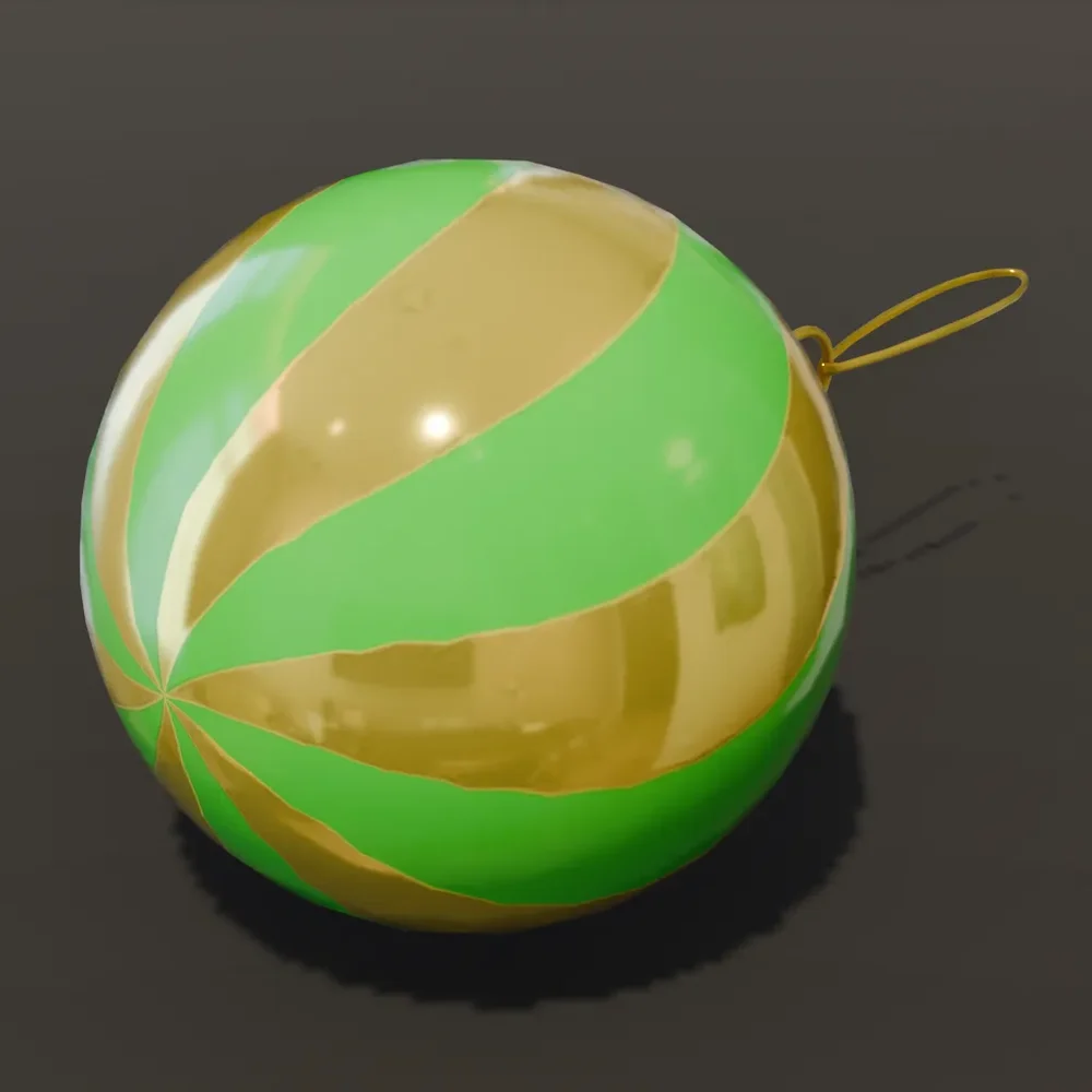 Christmas Ball Green Golden