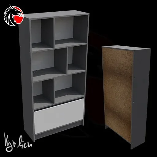 Bookshelf Billund - Grey Oak