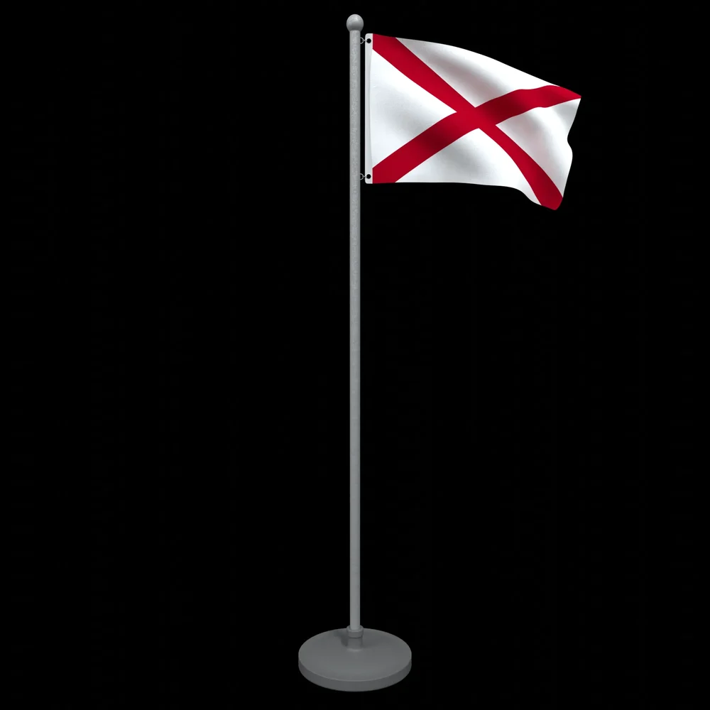 Animated Flag Of Alabama State