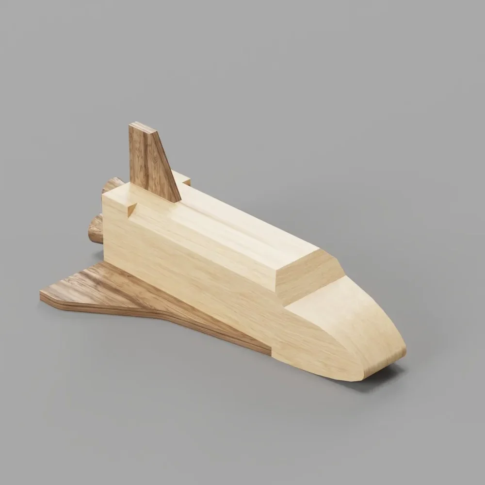 Wood Space Shuttle Toy