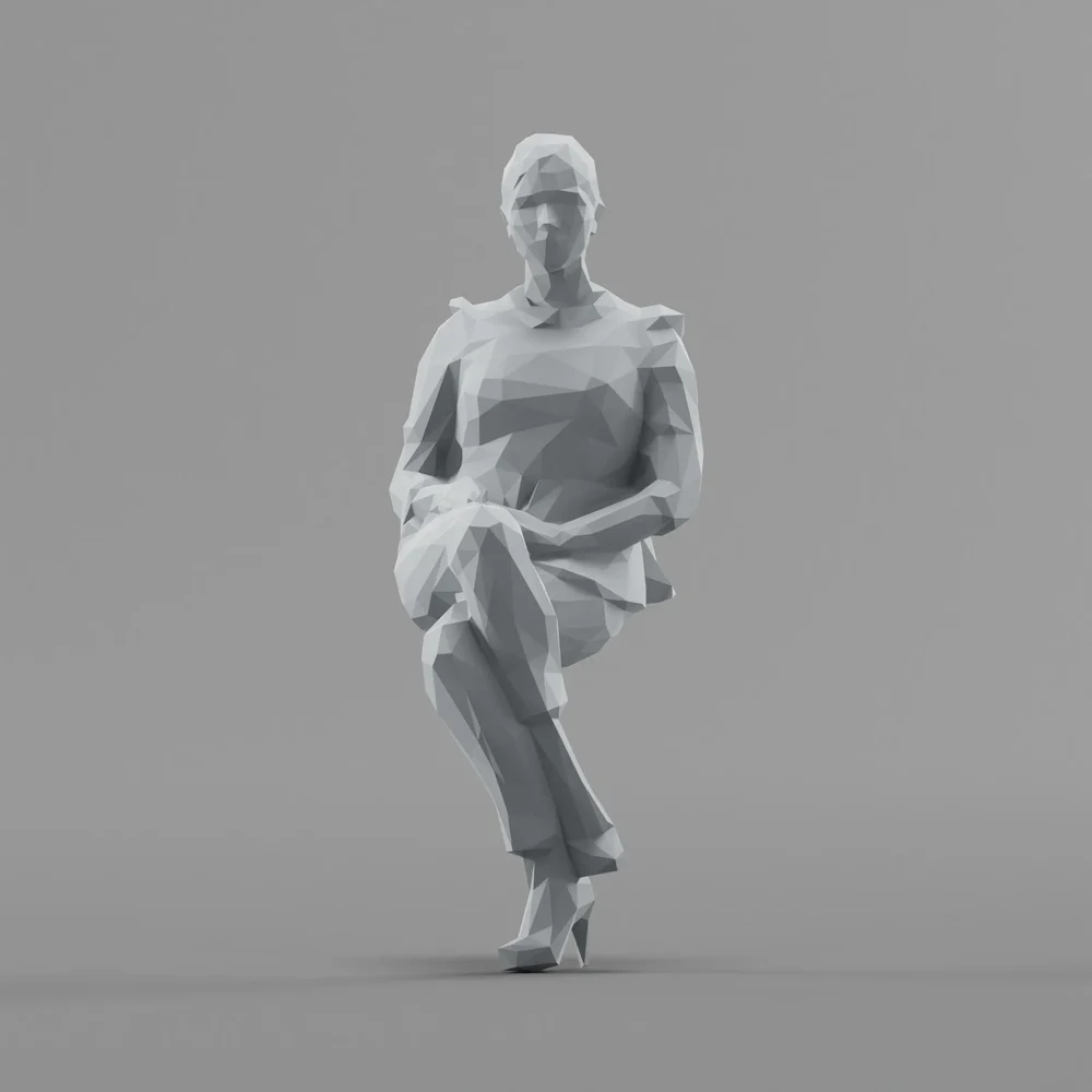 Lowpoly Female Sitting