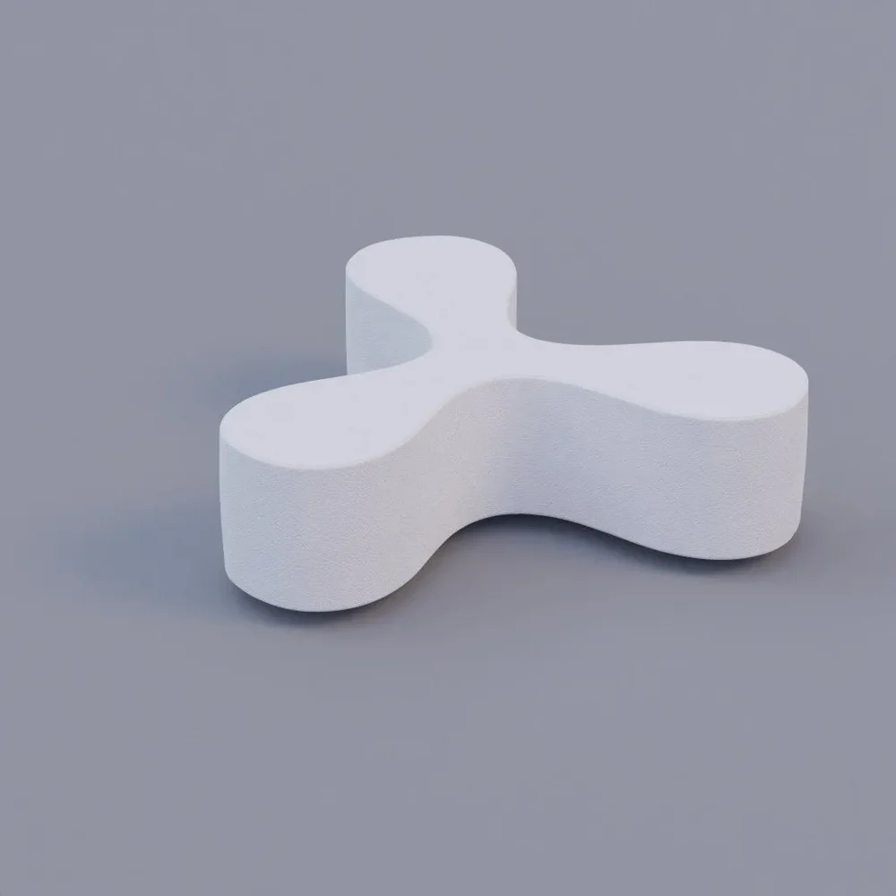 White Public Space Bench