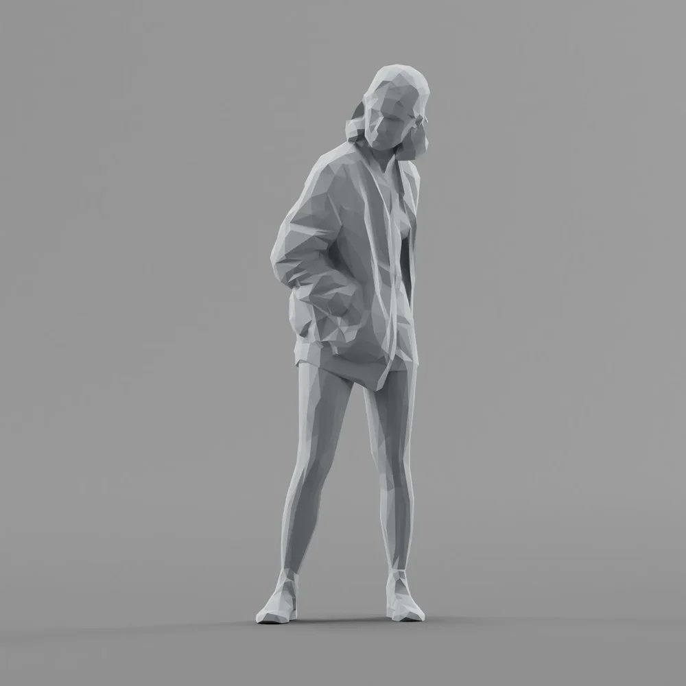 Lowpoly Female Standing