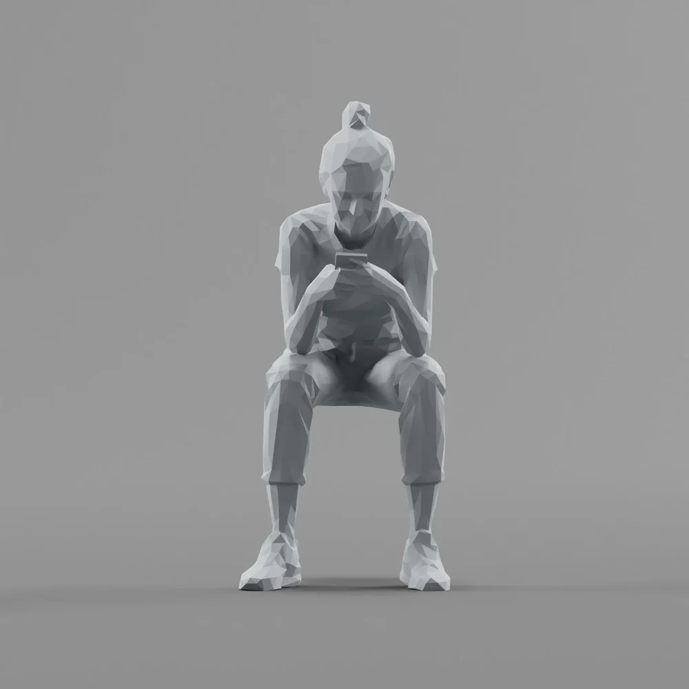 Lowpoly Female Sitting