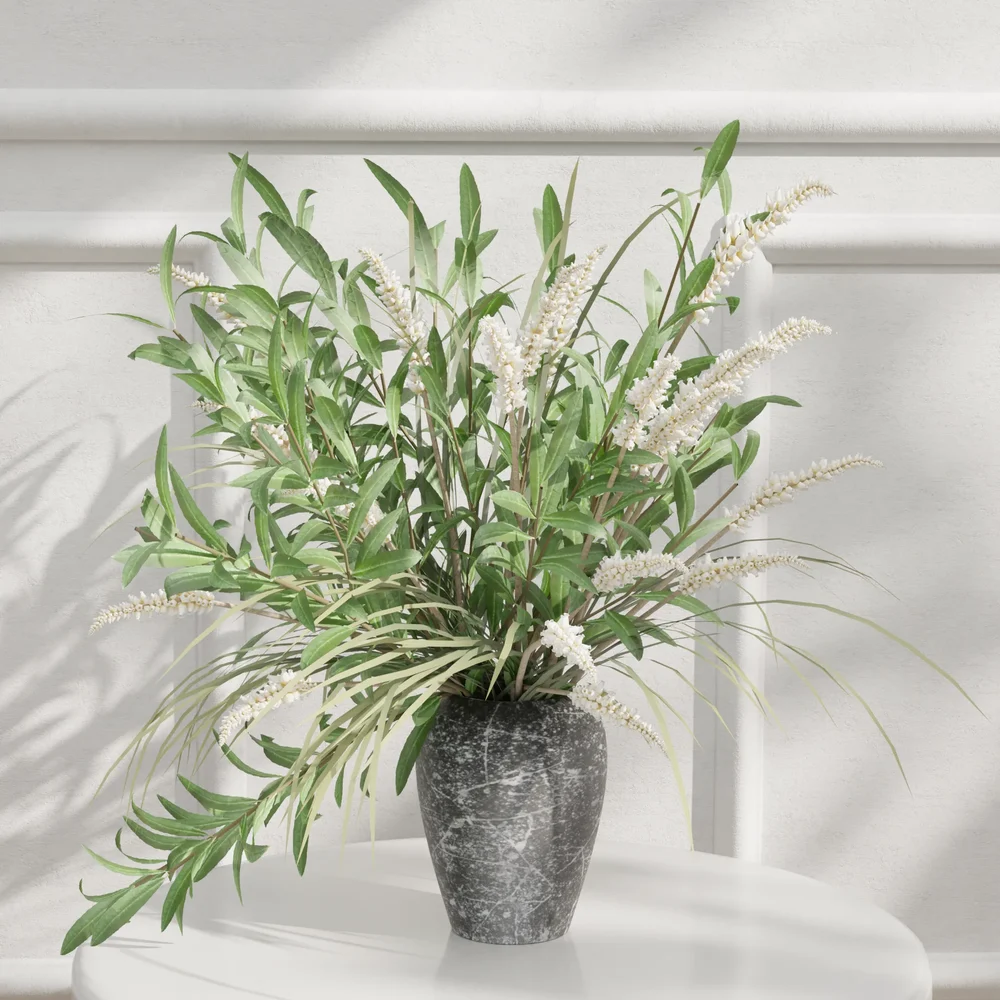 White Astilbe Greenery Vase