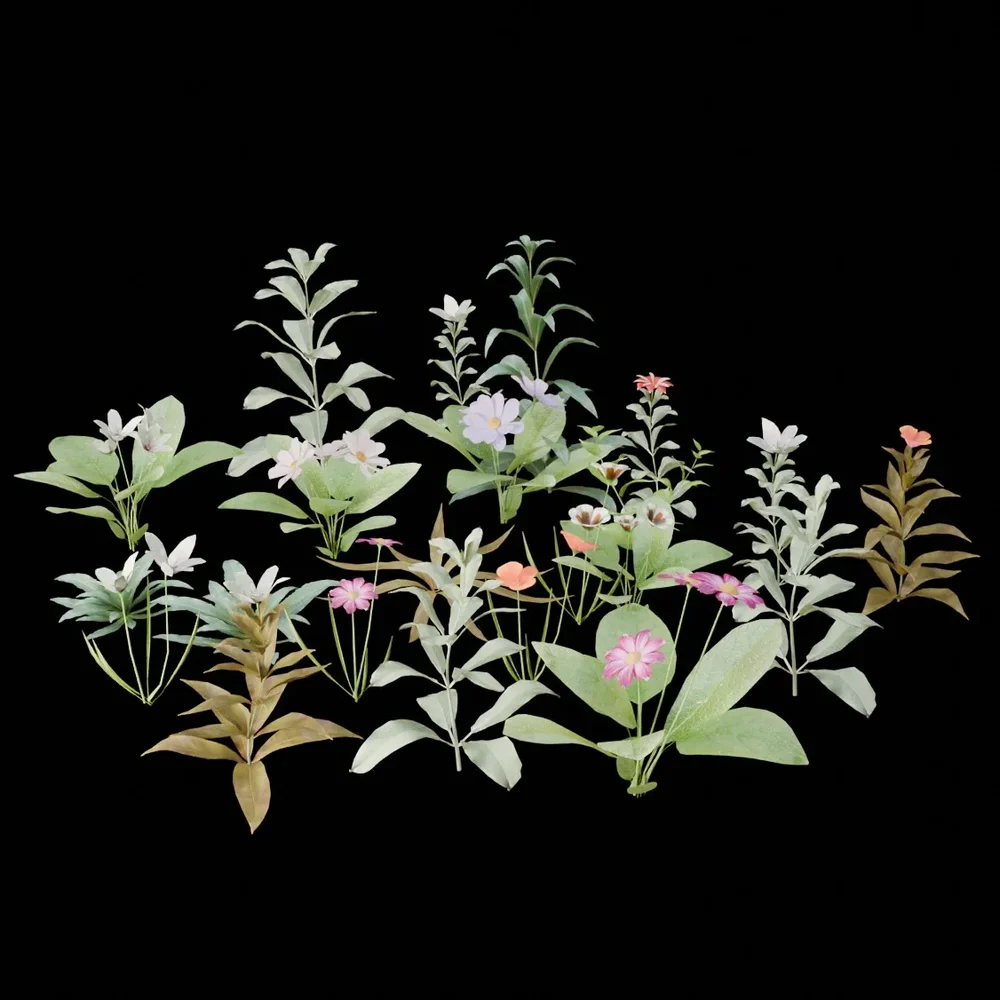 Realistic Outdoor Flowers
