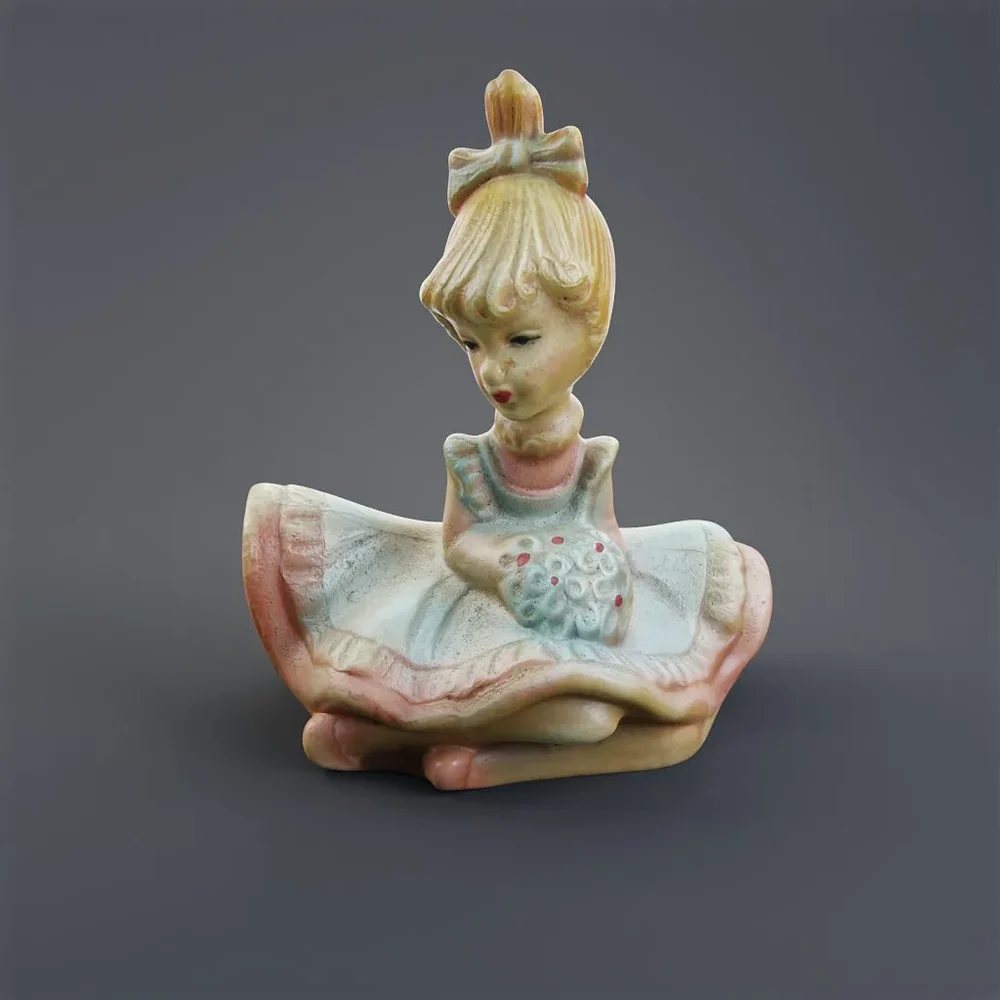 Statuette Of Little Girl Sitting