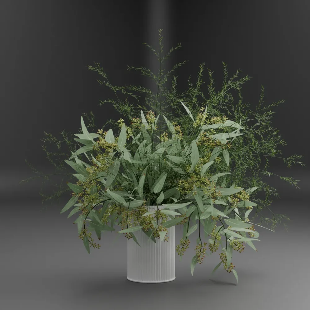 Green Foliage Vase