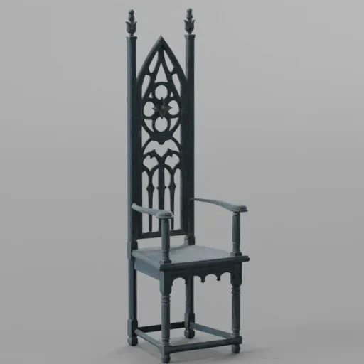 Blue Vitage Wooden Chair