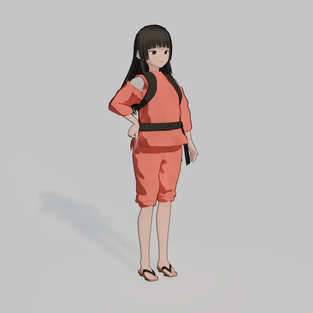 Stylized Woman Happi Outfit