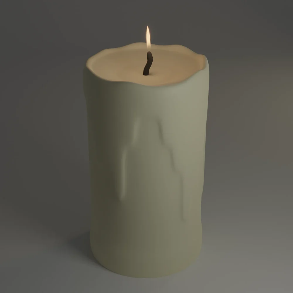 Burning Candle Stylized