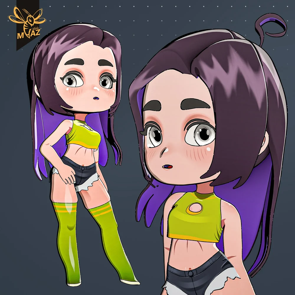 Anime Cute Girl-Chibi Style