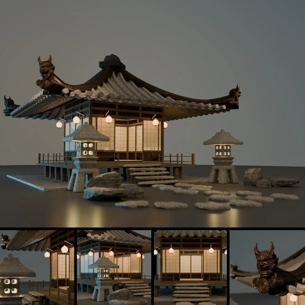 Japanese Zen Shrine - Asian Temple