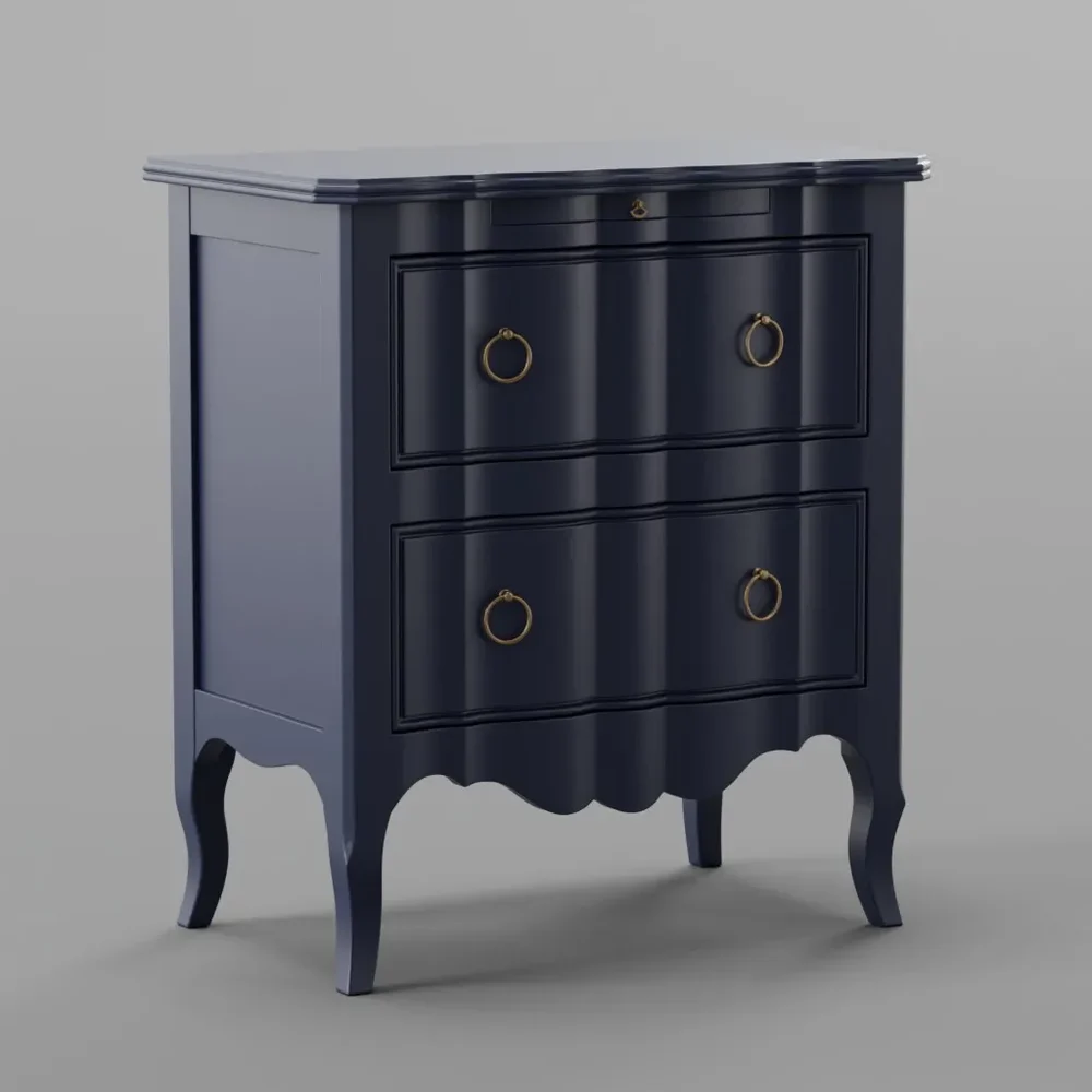 A Luxurious Navy-Blue Nightstand