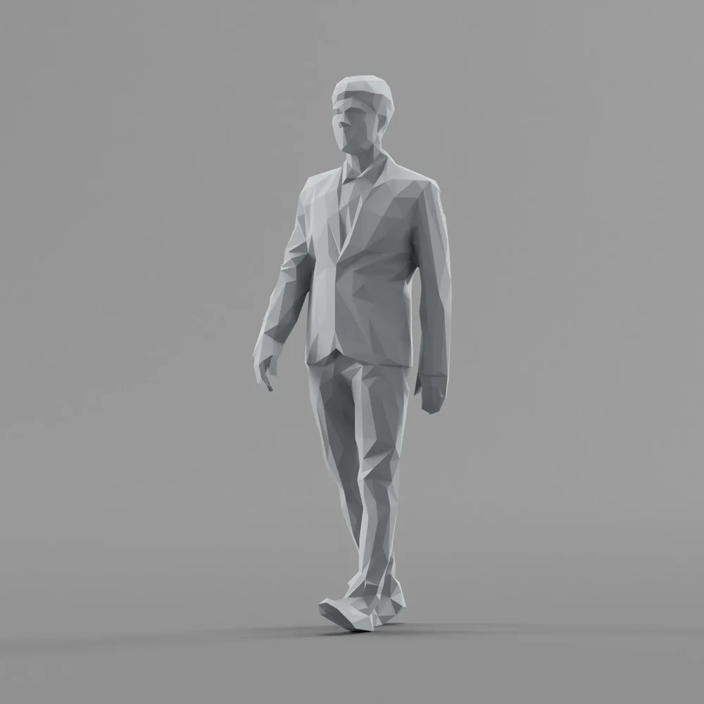Lowpoly Male Walking