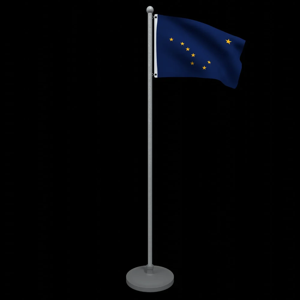 Animated Flag Of Alaska State