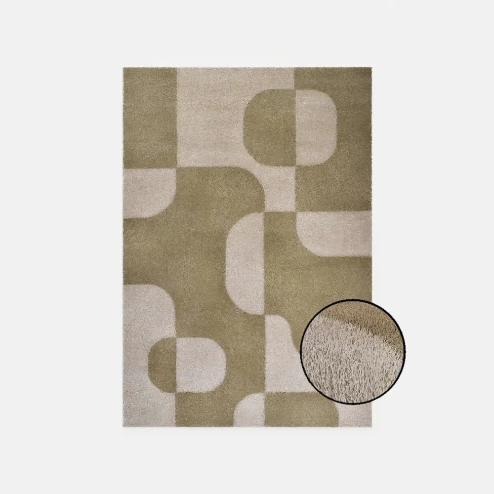 Green And Beige Rug