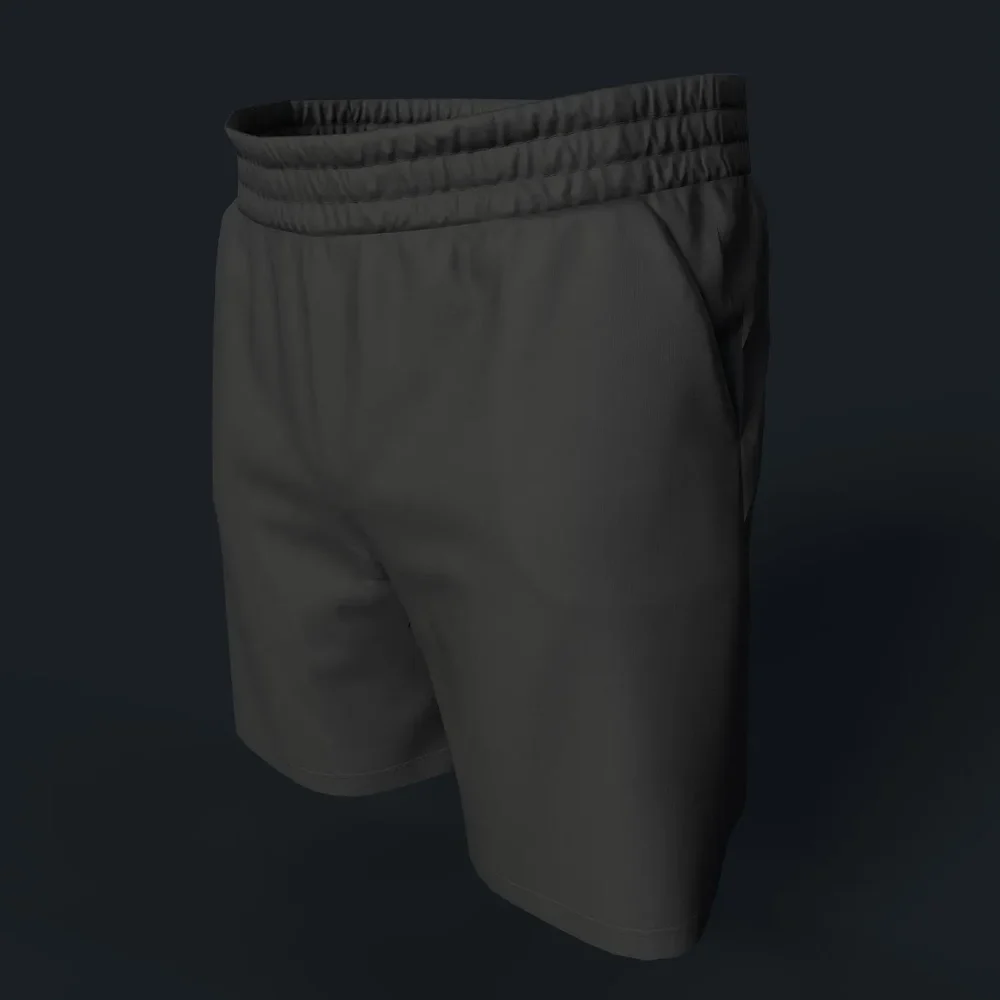 Black Cotton Shorts With Pockets
