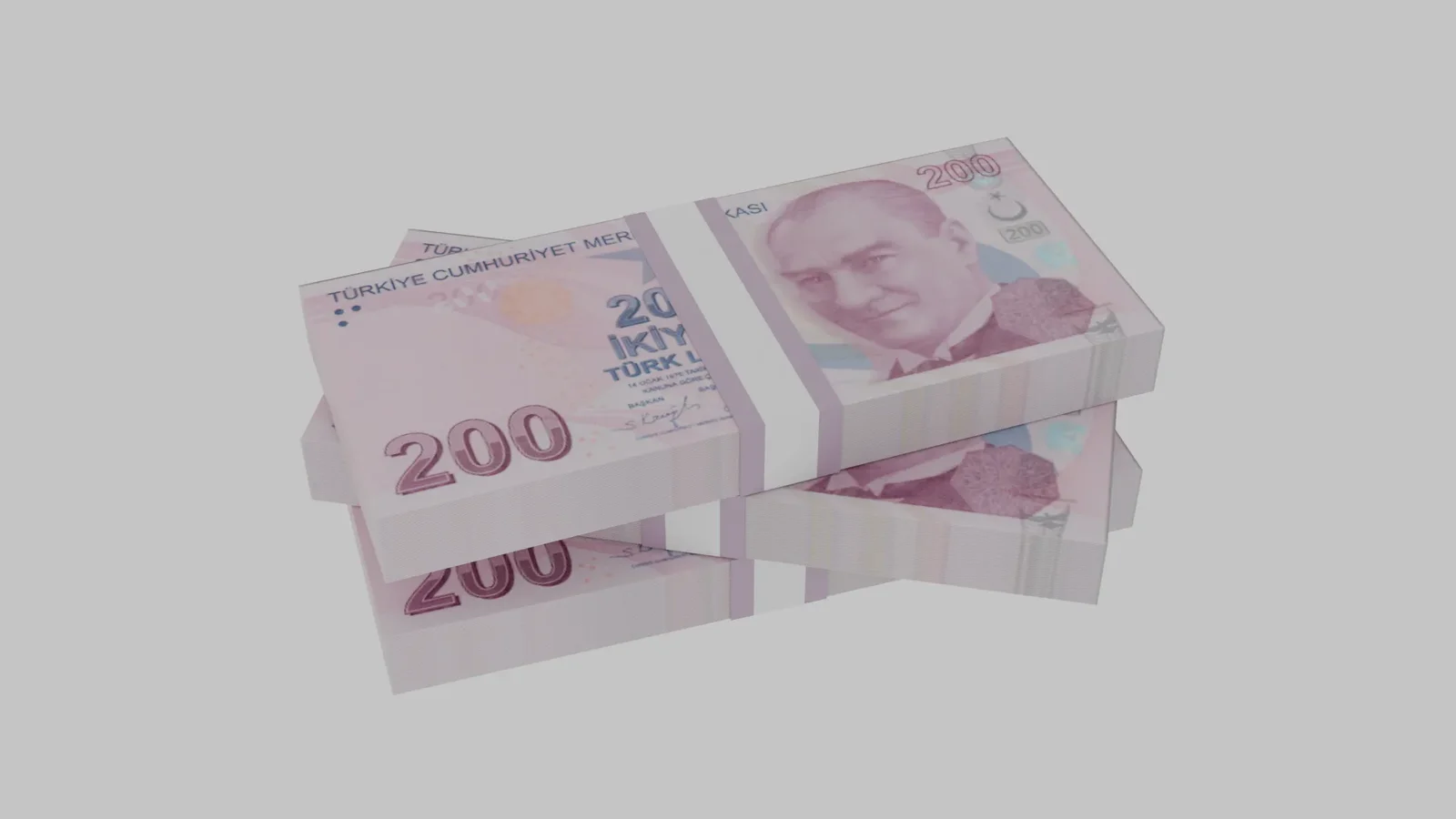 Stack Of Turkish Money