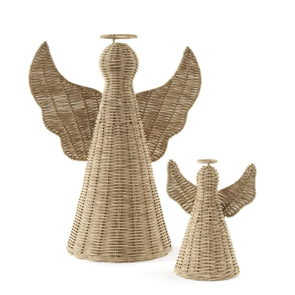 Rattan Christmas Angels