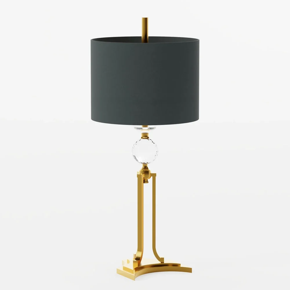 Everston Gold Table Lamp Black Shade