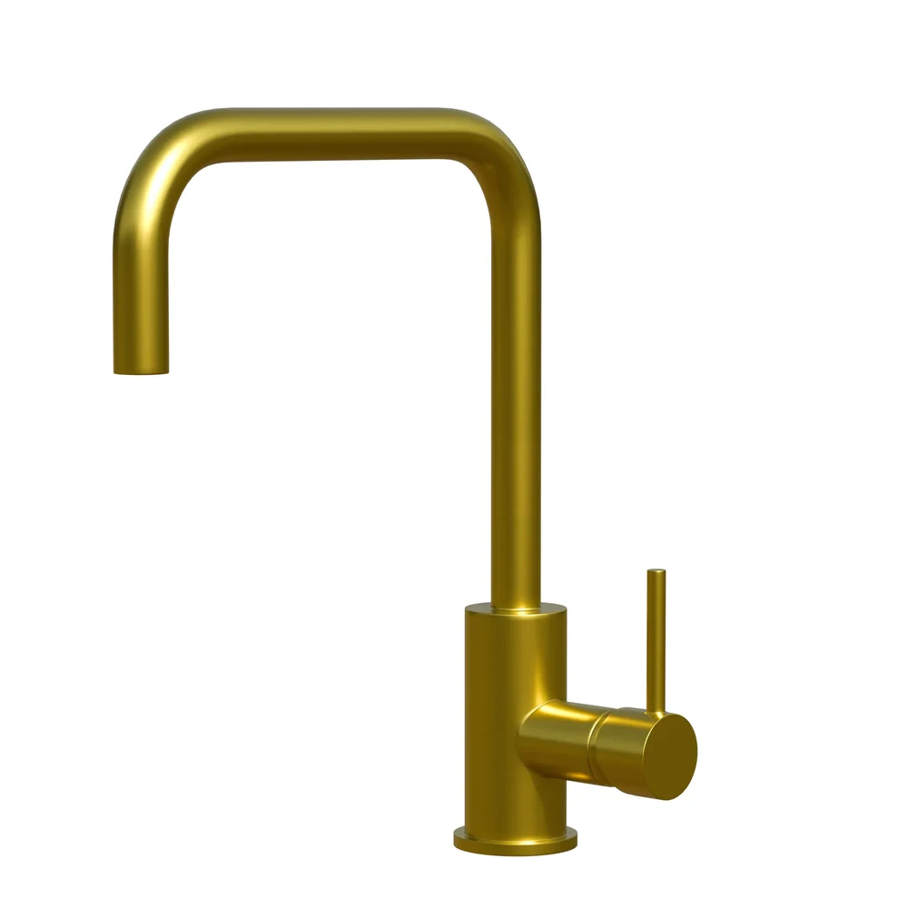Flow Single Lever Kitchen Mixer Tap Gold