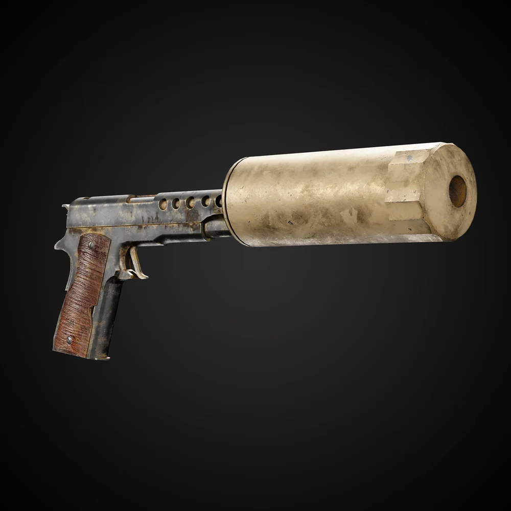 Apocalyptic Game-Ready Guns + 4k Textures | Blenderkit Series