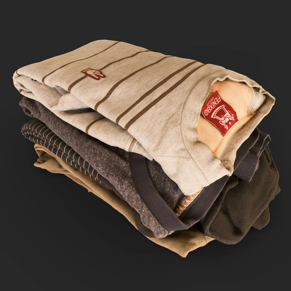 Stack Of Folded Sweatshirts