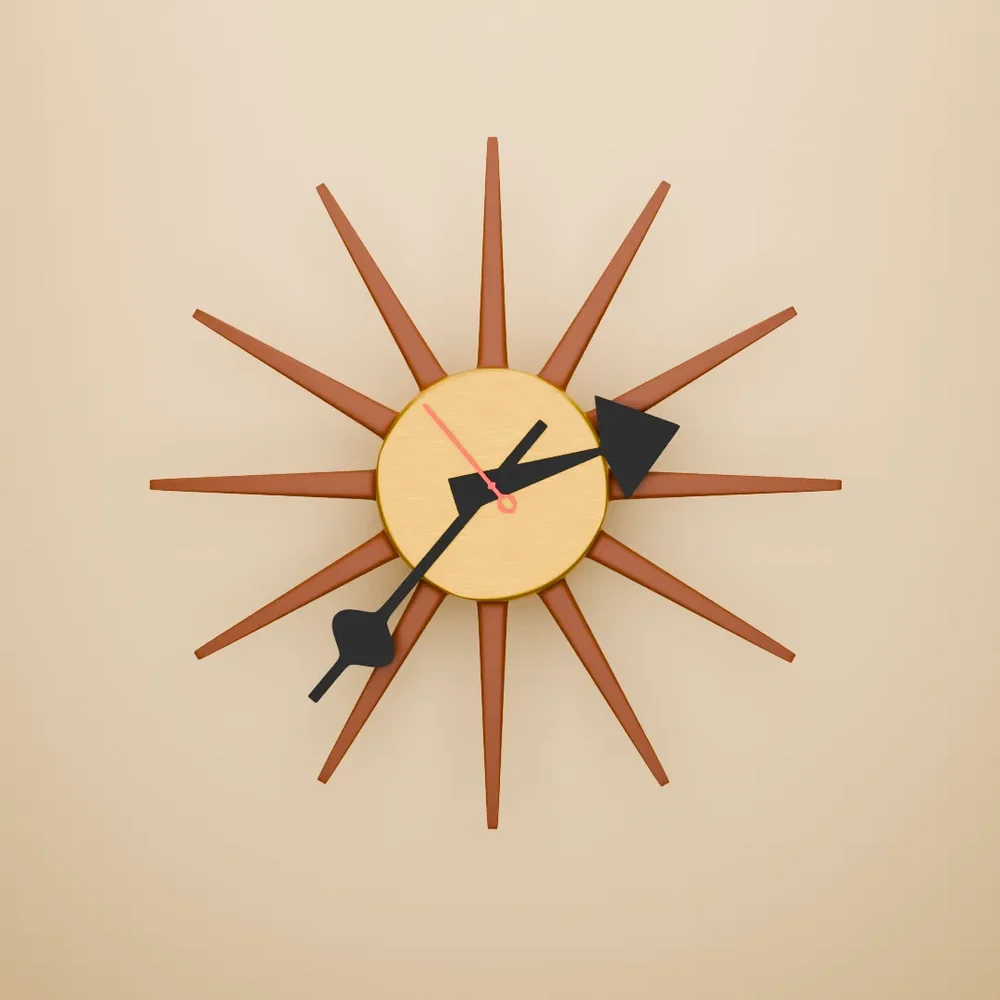 Nelson Sunburst Clock – Retro Design