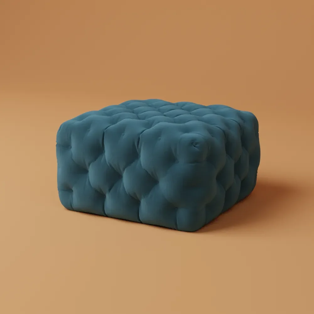 Barkley Tufted Velvet Ottoman