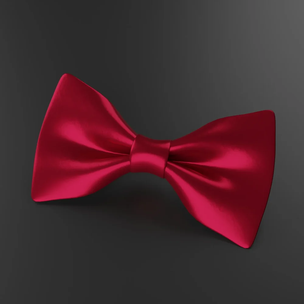 Glossy Red Bow Tie