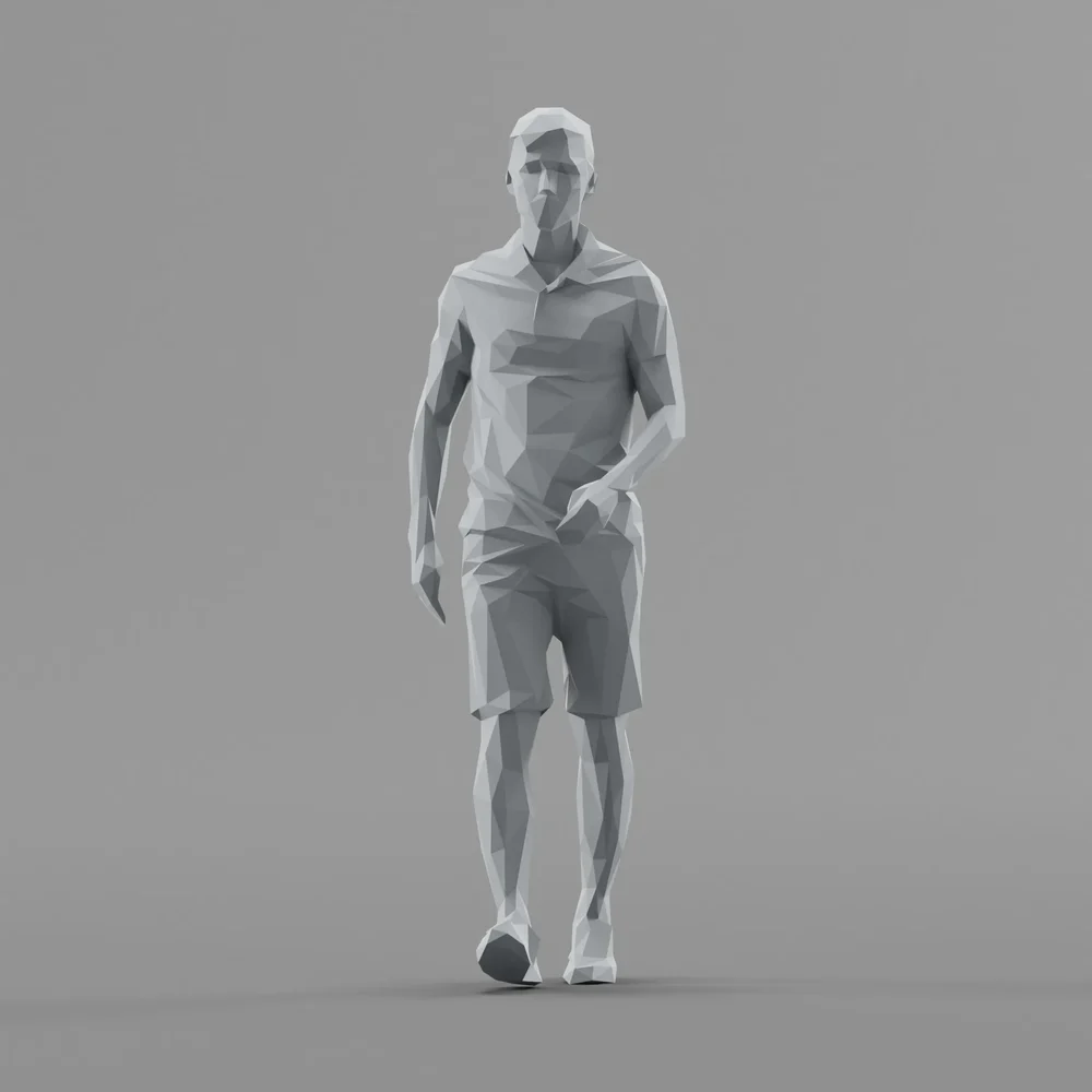 Lowpoly Male Walking