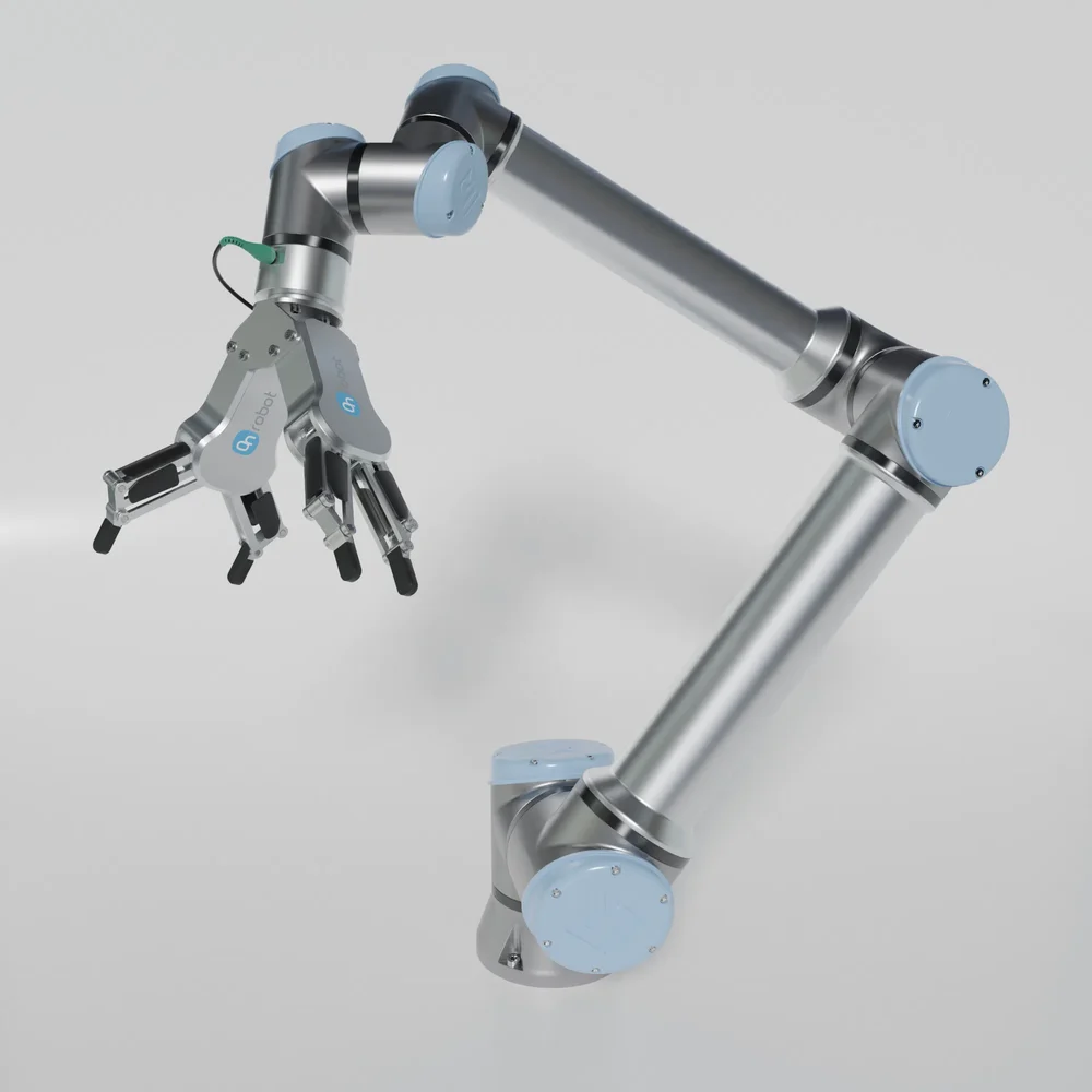 Universal Robots Ur10e With Two On Robot Rg2 Two Finger Grippers.