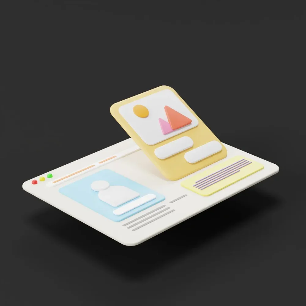 3d Dashboard Illustration