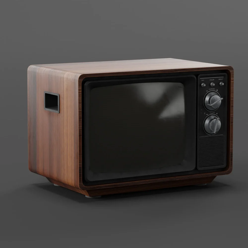 Retro Wooden Tv