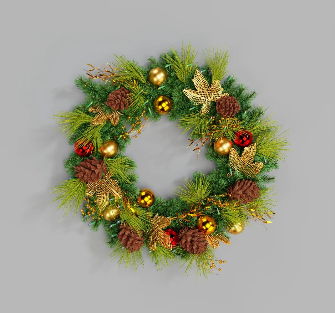 Christmas Wreath Decorated