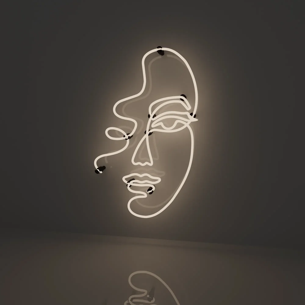 Neon Wall Light Face 04