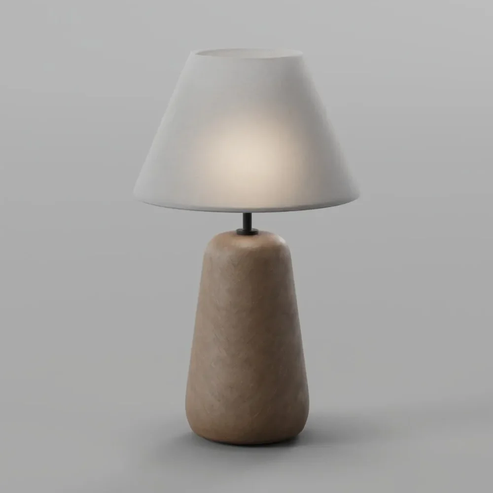 Wooden Base Lamp
