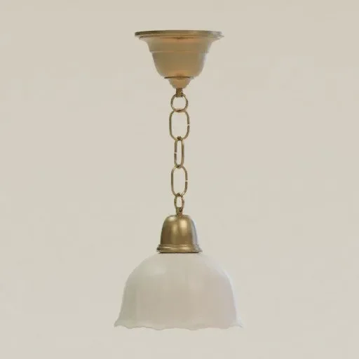 Antique Brass+Ceramic Ceiling Light