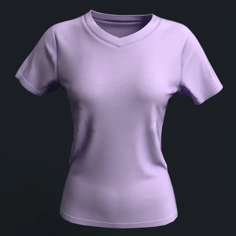 Lavender Women's V-Neck Shirt