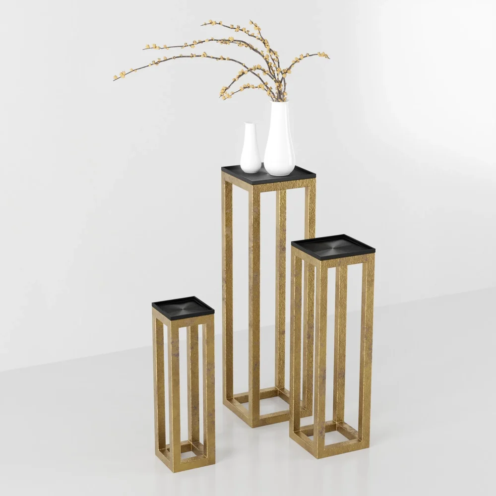 Decoration Elements With Vase And Plant