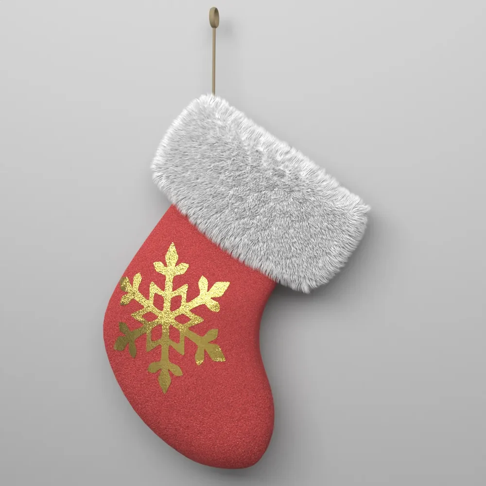Christmas Red Socks Cartoon