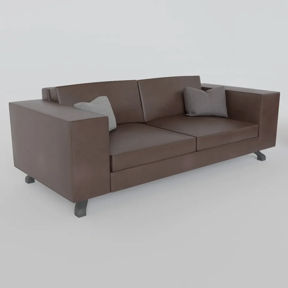 Brown Leather Sofa