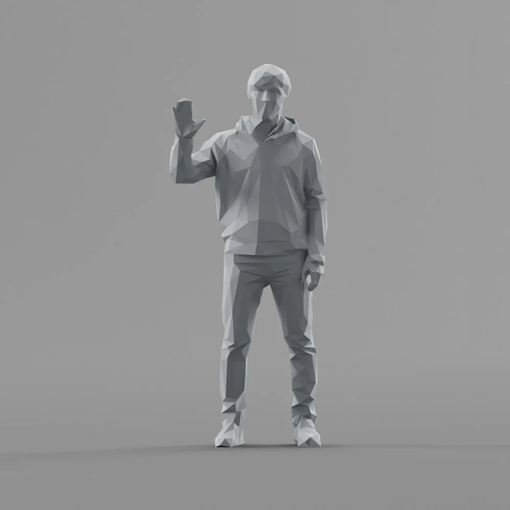 Lowpoly Male Greets