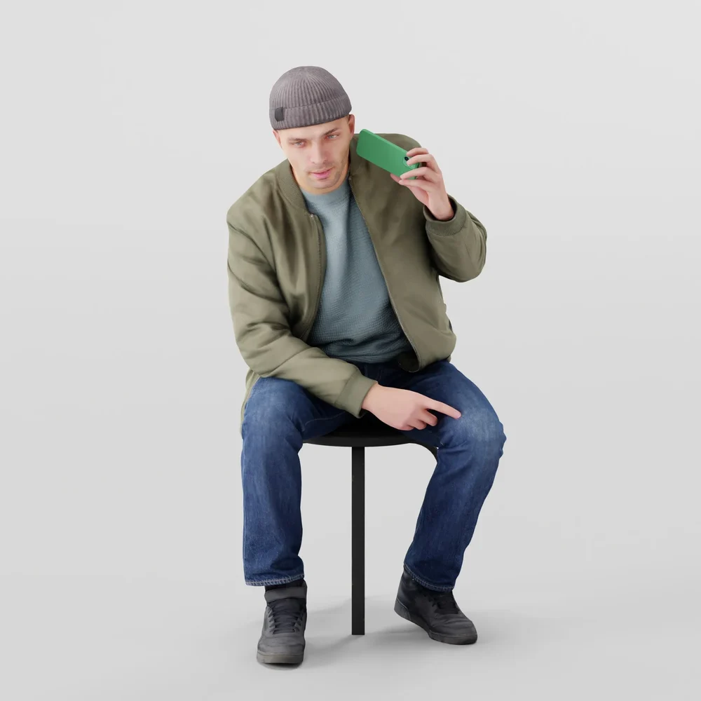 Urban Whisper Listener Sitting Man