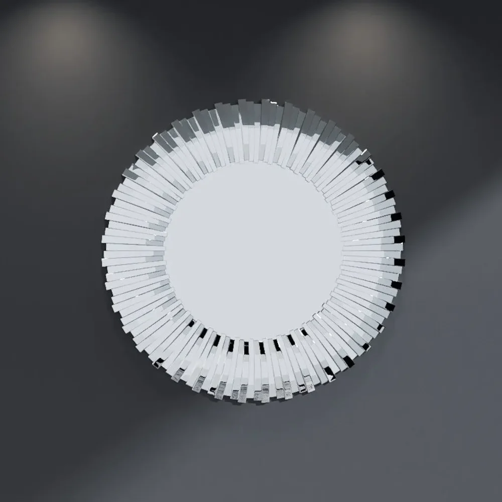 Modern Circular Mirror (Sun Rays Design)