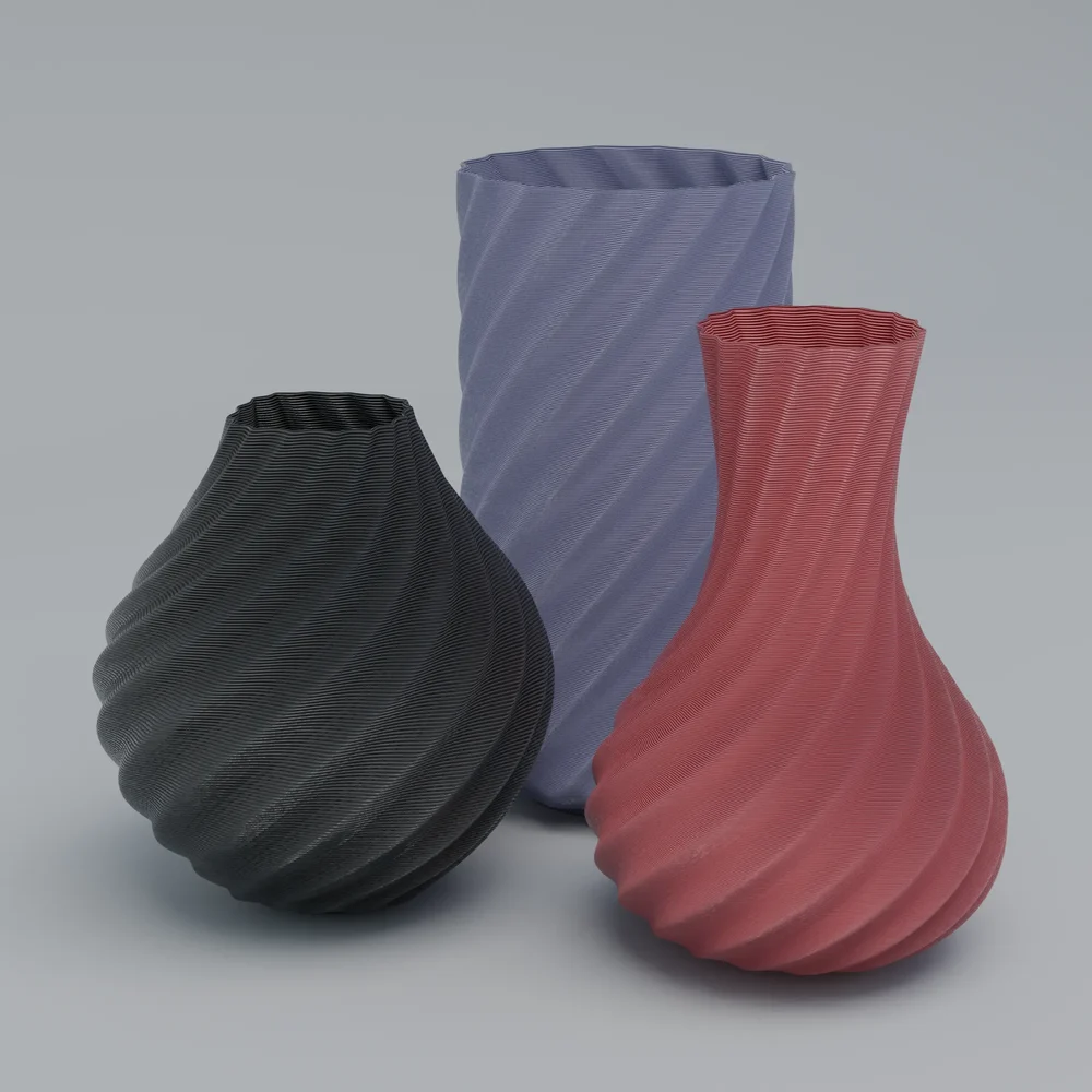 Twisting Sculptures 3d Print Vase