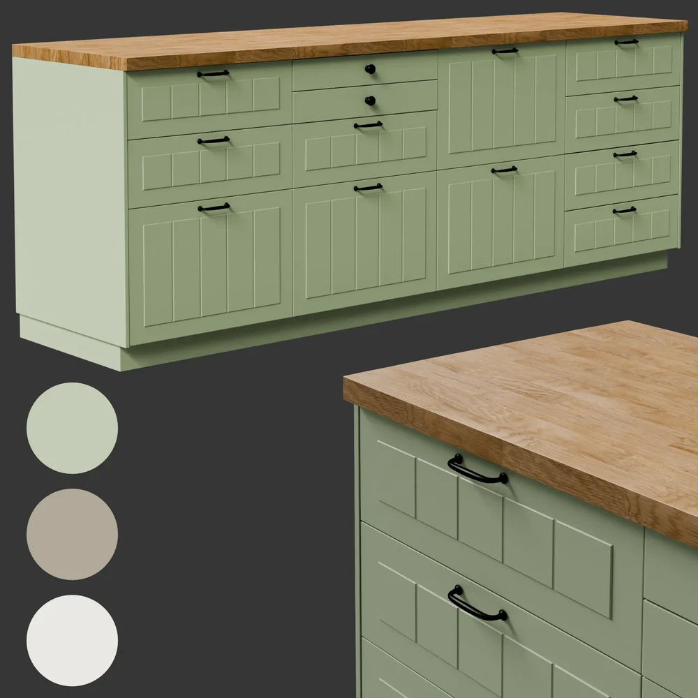 Ikea Stensund 60 Cm Cabinets Set - Drawers